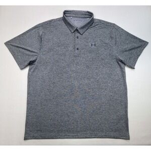 Under Armour The Playoff Polo‎ Shirt Mens 3XL Gray Heathered Stretch Limited Use